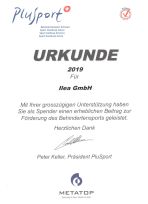 PluSport Urkunde 2019 - ilea GmbH